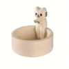 Handmade kitten candle holder